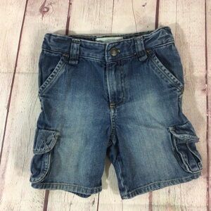 WonderKids Blue Denim Jean Cotton Cargo Shorts - Size 18 Months